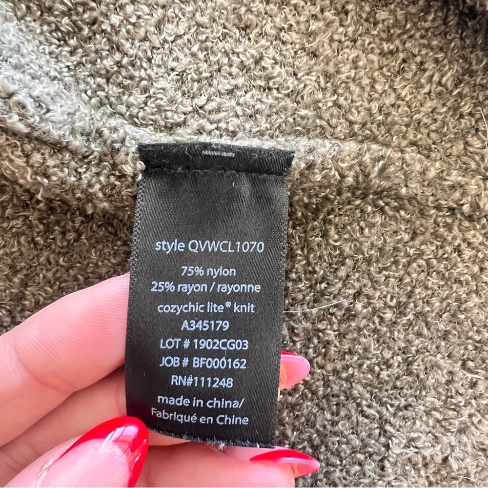 Barefoot Dreams CozyChic Lite Olive Green Duster Cardigan- L - Picture 9 of 9